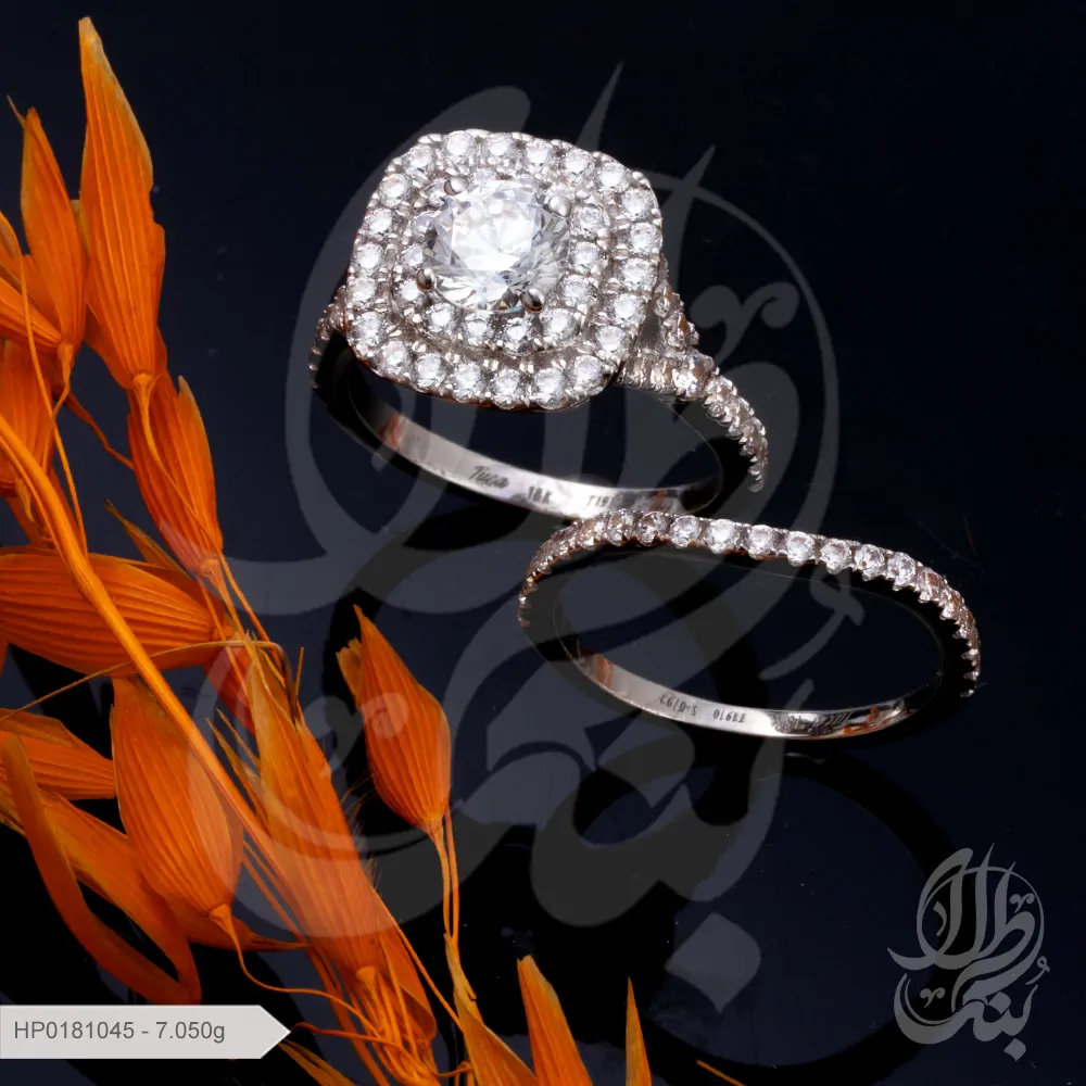 حلقه و پشت حلقه پایه جواهر لوکس بارمان گلد 0181045
