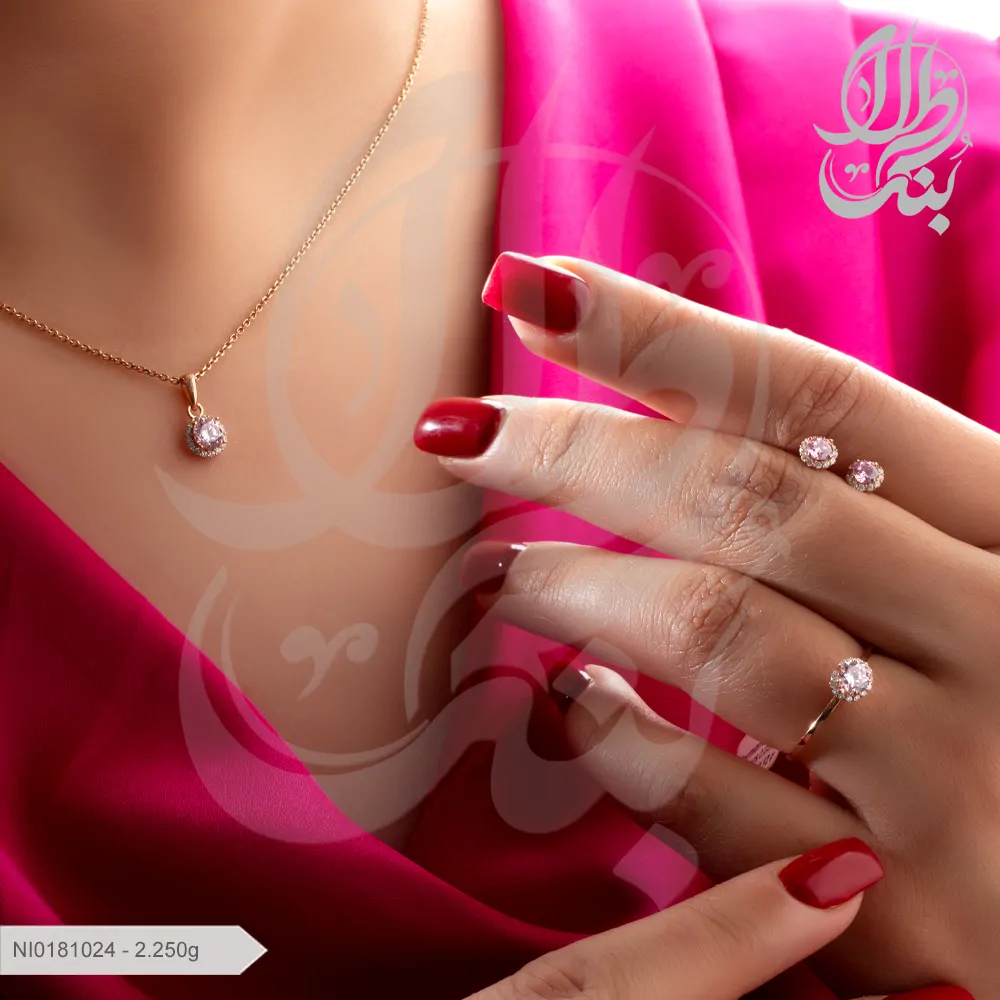 نیم ست پایه جواهر لوکس بارمان گلد 0181024