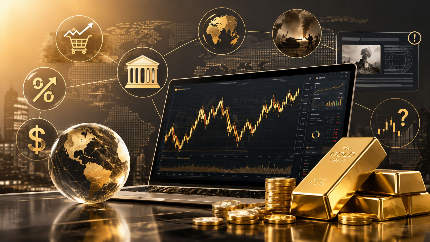 عوامل موثر بر انس جهانی طلا؛ چه چیزهایی قیمت انس طلا را تغییر می‌دهند؟