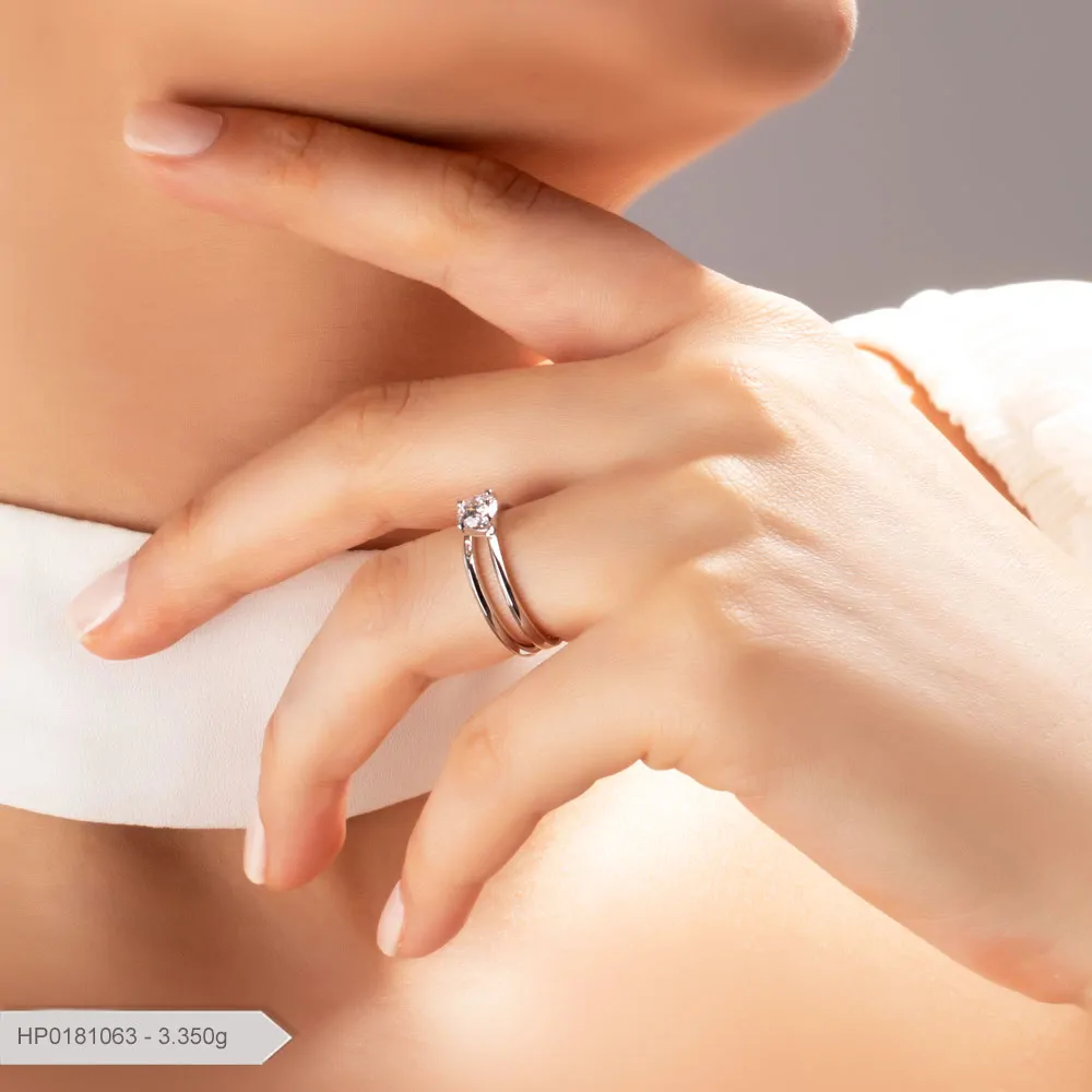 حلقه و پشت حلقه پایه جواهر لوکس بارمان گلد 0181063
