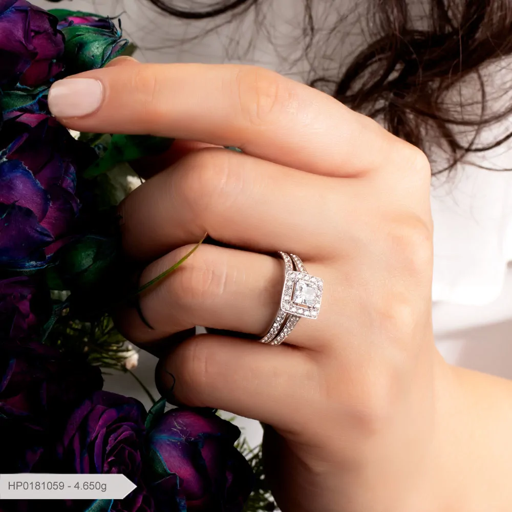 حلقه و پشت حلقه پایه جواهر لوکس بارمان گلد 0181059