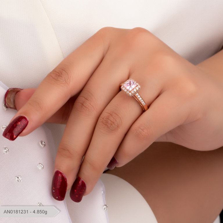 انگشتر پایه جواهر لوکس بارمان گلد 0181231