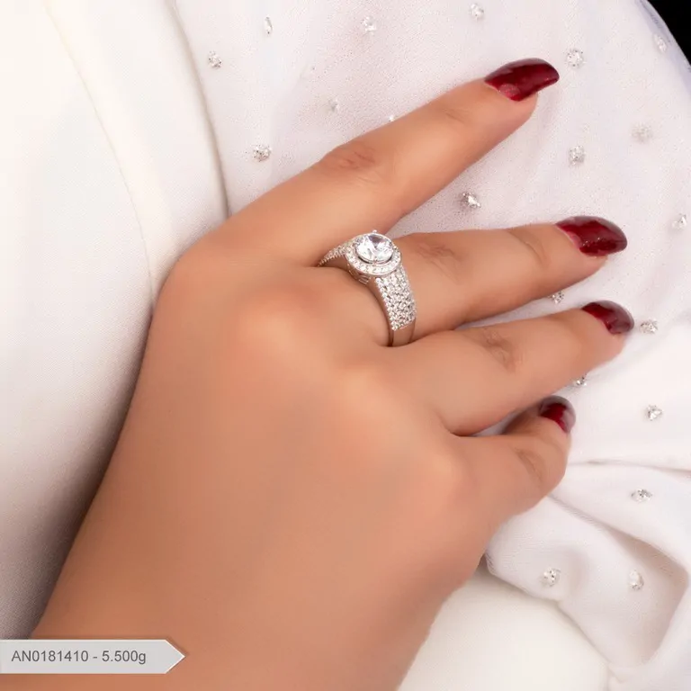 انگشتر پایه جواهر لوکس بارمان گلد 0181410