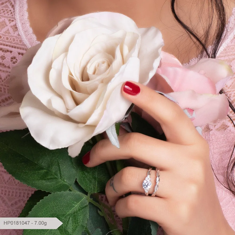 حلقه و پشت حلقه پایه جواهر لوکس بارمان گلد 0181047