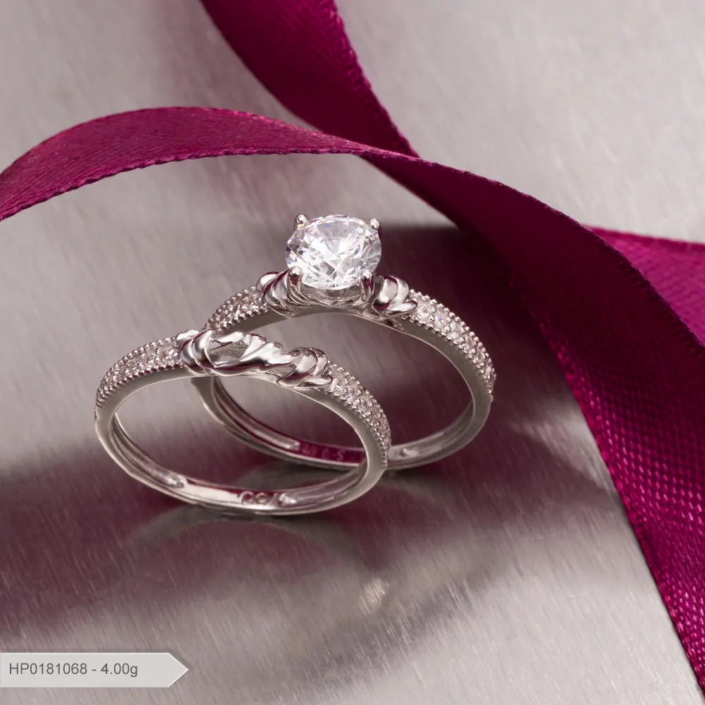 حلقه و پشت حلقه پایه جواهر لوکس بارمان گلد 0181068