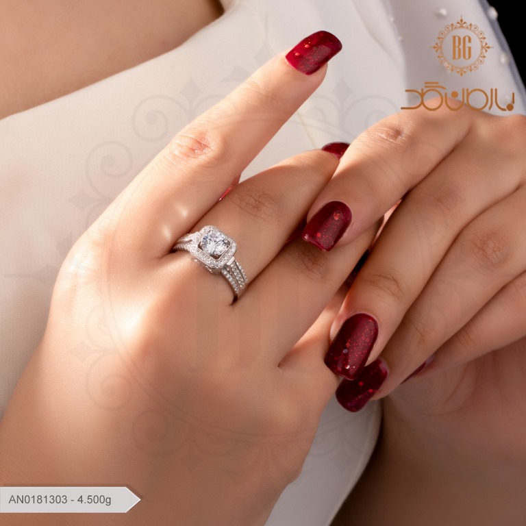 انگشتر پایه جواهر لوکس بارمان گلد 0181303